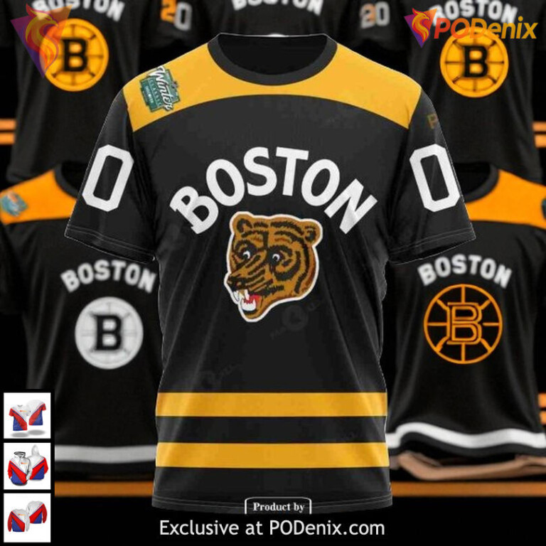 Winter Classic Custom NHL Boston Bruins Hoodie 3D Heritage Style Design - 5