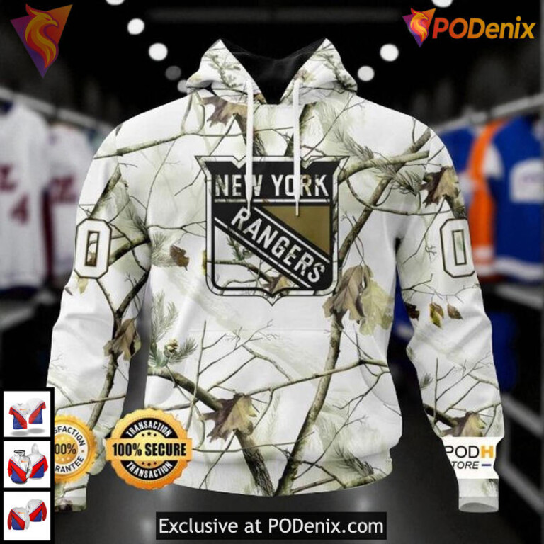 Winter Hunting Camo Style Personalized New York Rangers Graphic Hoodie 3D