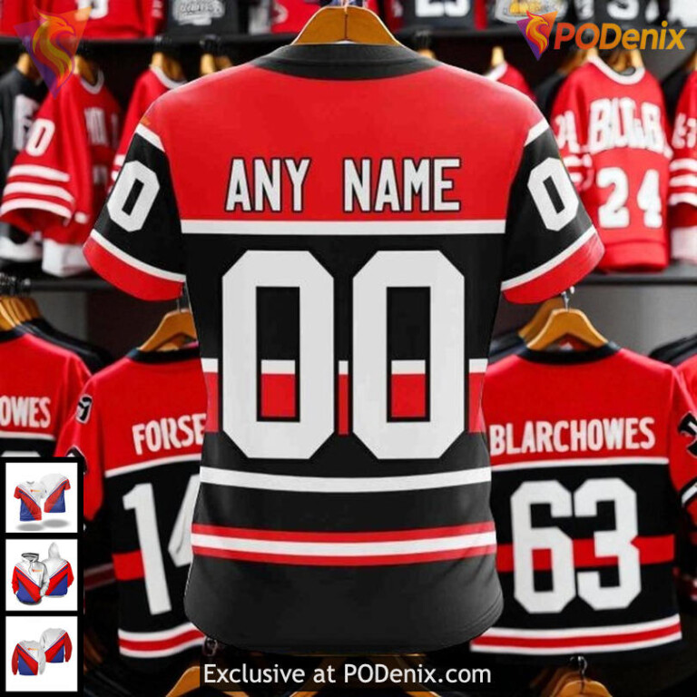 Womens Blackhawks Personalized Hoodie Retro NHL Chicago Blackhawks 3D - 3
