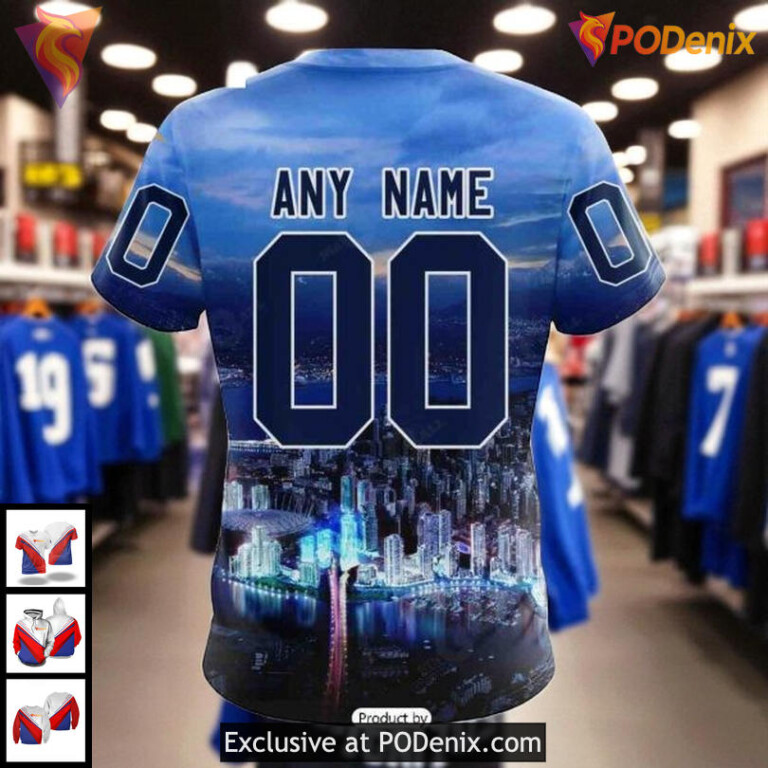 Womens Canucks Personalized Hoodie, NHL Vancouver Skyline 3D Design City Pride - 3