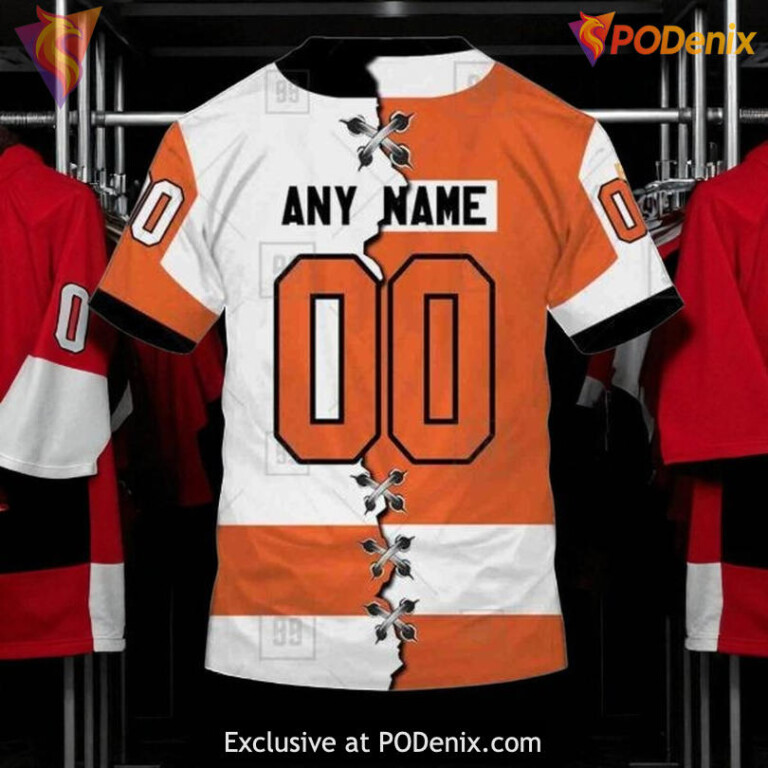 Womens Flyers Personalized Hoodie, Mix Jersey 2025 NHL Custom Pullover - 3