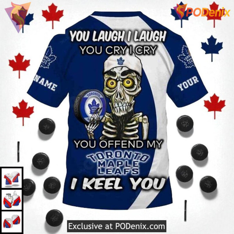 You Laugh I Laugh Toronto Maple Leafs Winter Hoodie, Custom NHL 3D Sweatshirt - 3