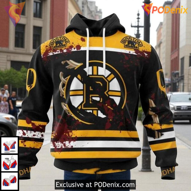 Your Ribs Halloween NHL Boston Bruins Hoodie 3D Specialized Design