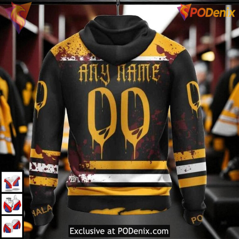 Your Ribs Halloween NHL Boston Bruins Hoodie 3D Specialized Design - 1