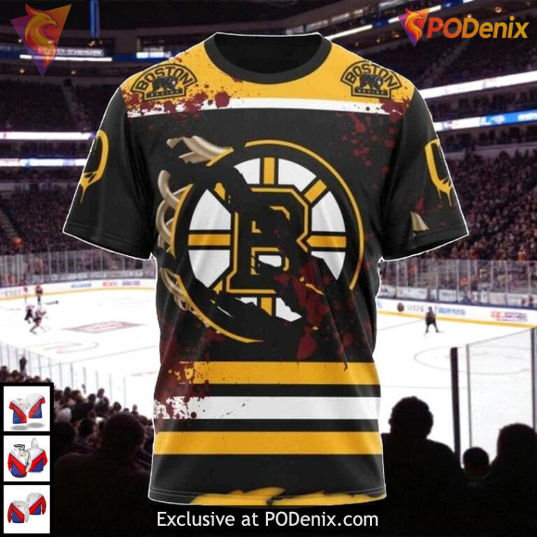 Your Ribs Halloween NHL Boston Bruins Hoodie 3D Specialized Design - 2