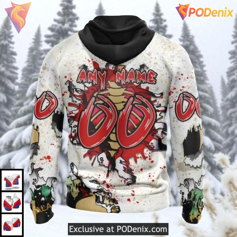 Zombie Halloween Costume Style Los Angeles Kings Hoodie NHL 3D - 1