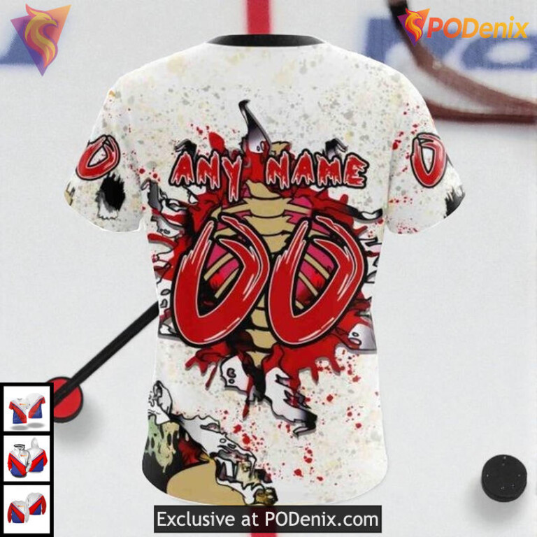 Zombie Halloween Costume Style NHL Minnesota Wild Hoodie 3D Custom - 3