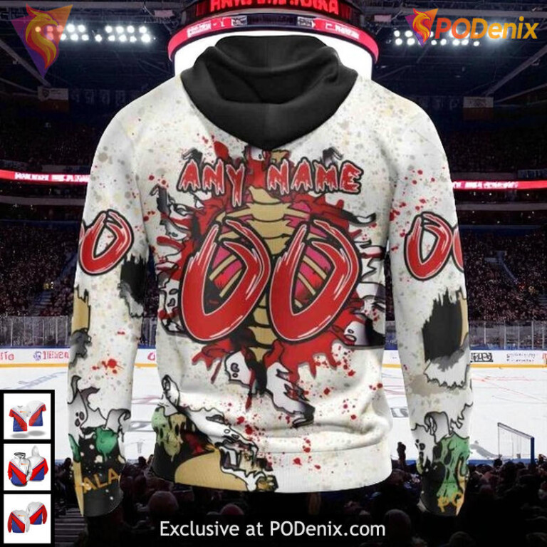 Zombie Halloween Scary Edition Custom Personalized San Jose Sharks Hoodie 3D - 1