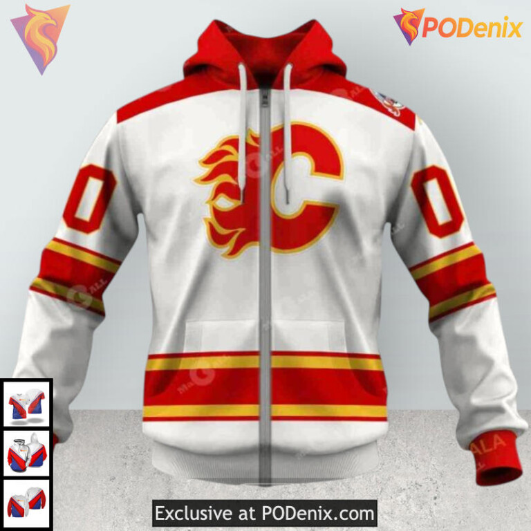 1981-1994 Vintage Home Retro Calgary Flames Kids Hoodie 3D Collection - 2