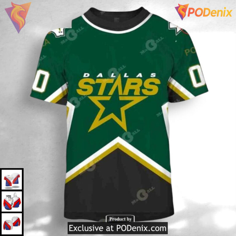 1999 Throwback Vintage Tribute Custom Number Dallas Stars Hoodie NHL Hoodie - 1