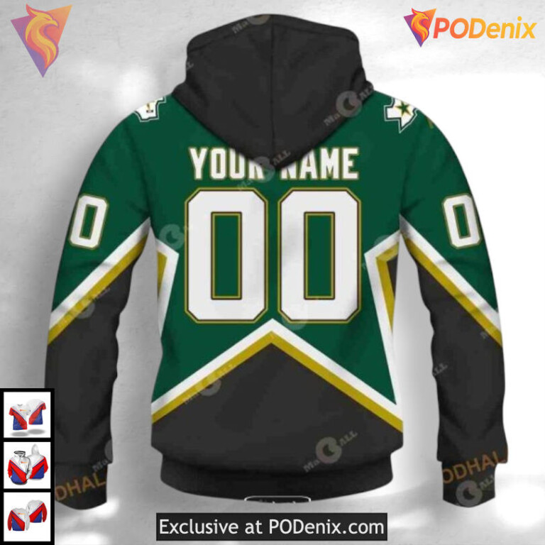 1999 Throwback Vintage Tribute Custom Number Dallas Stars Hoodie NHL Hoodie - 3