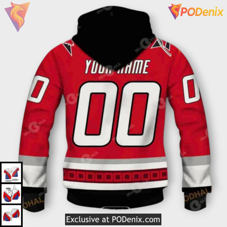 2006 Championship Winning Tribute Custom Number Carolina Hurricanes Hoodie 3D - 4