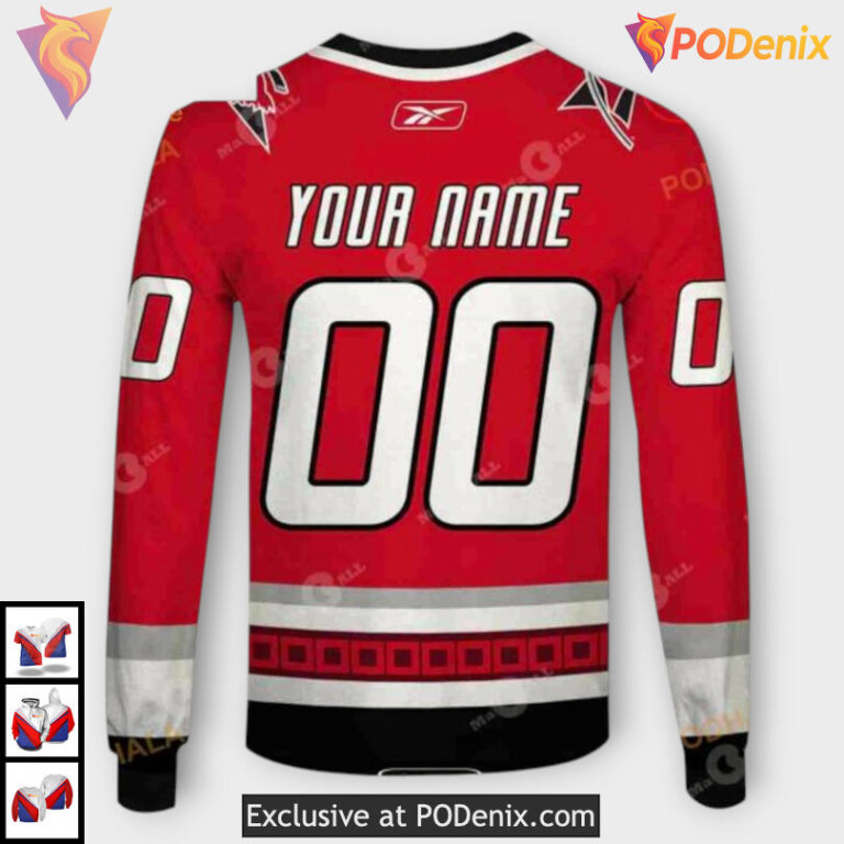 2006 Championship Winning Tribute Custom Number Carolina Hurricanes Hoodie 3D - 6