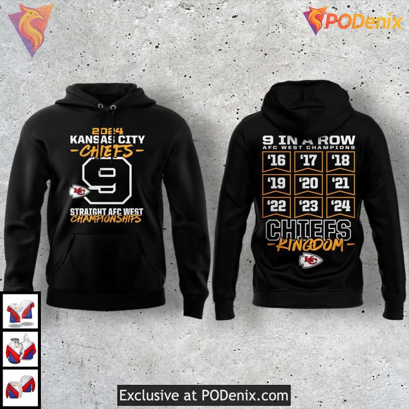 2024 AFC West Champs Limited Edition Kansas City Chiefs Hoodie For True Fans 2024 AFC West Champs Limited Edition Kansas City Chiefs Hoodie For True Fans