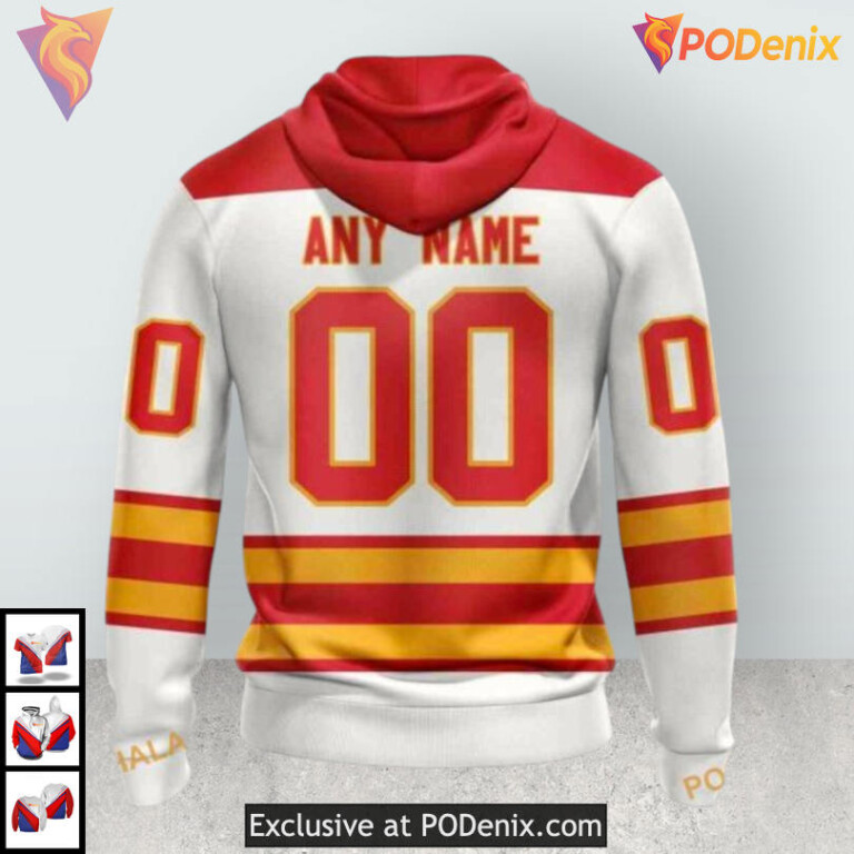 2025 Away Kits Concept Calgary Flames All Over Print Hoodie Team Sweatshirt - 1