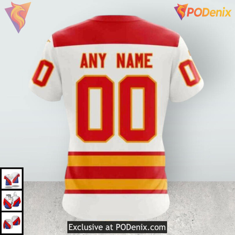 2025 Away Kits Concept Calgary Flames All Over Print Hoodie Team Sweatshirt - 3