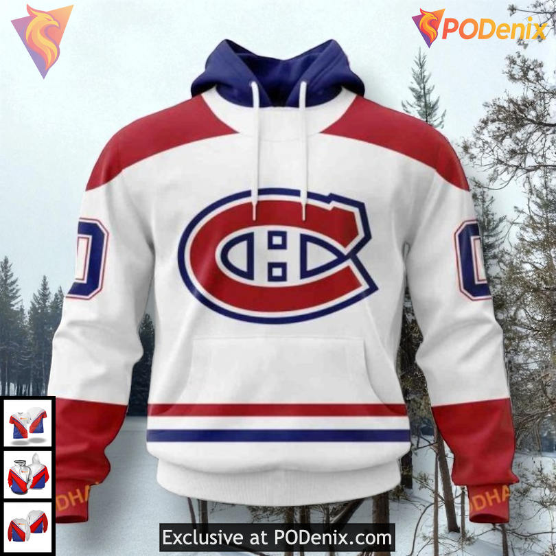 2025 Away Kits Edition NHL Montreal Canadiens Hoodie 3D Custom