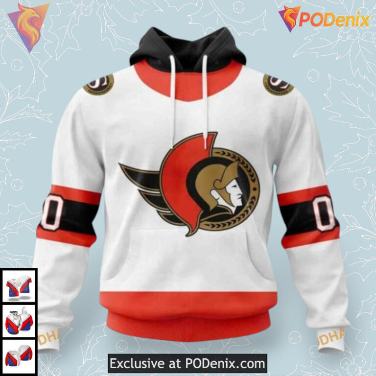 2025 Away Kits Edition NHL Ottawa Senators Hoodie 3D Custom