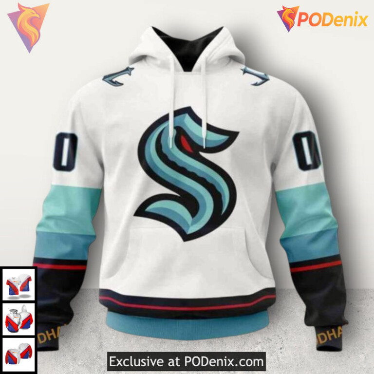 2025 Away Kits Edition NHL Seattle Kraken Hoodie 3D Custom