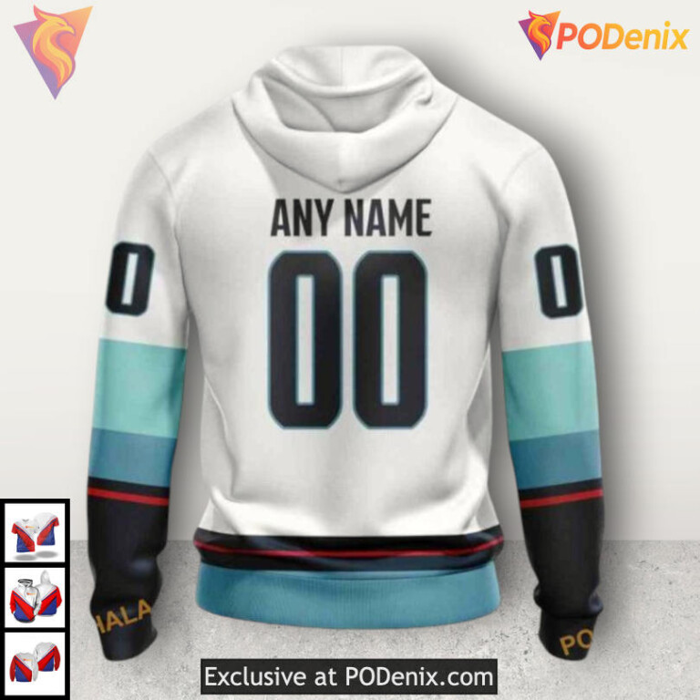 2025 Away Kits Edition NHL Seattle Kraken Hoodie 3D Custom - 1