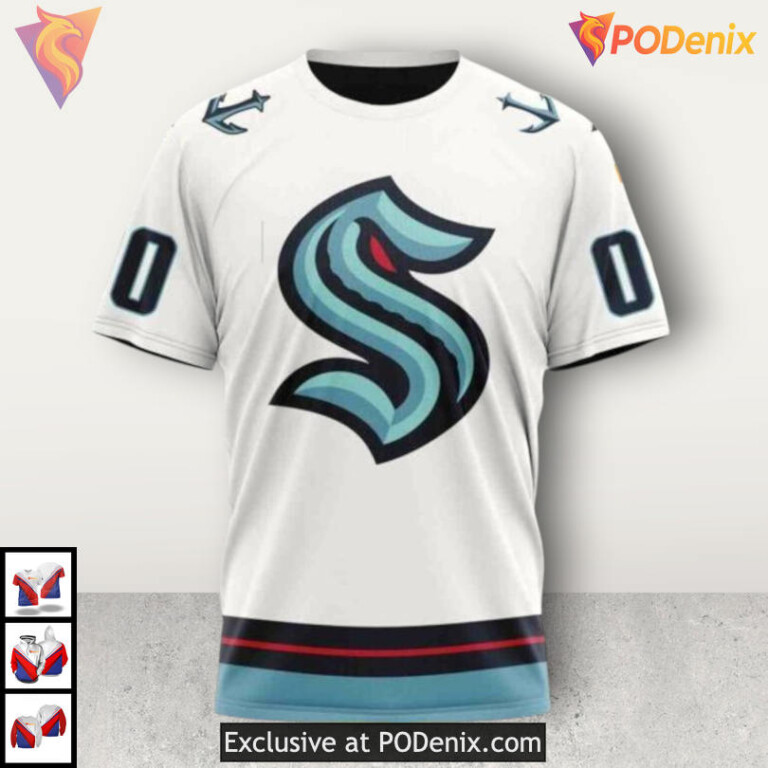 2025 Away Kits Edition NHL Seattle Kraken Hoodie 3D Custom - 2
