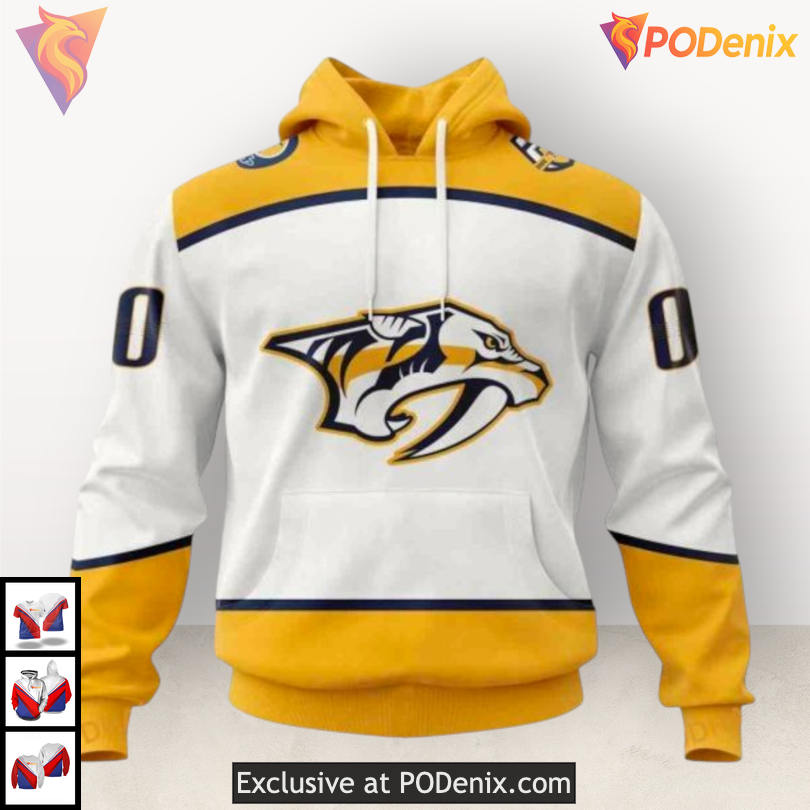 2025 Away Kits Tribute Nashville Predators Hoodie Custom 3D Apparel
