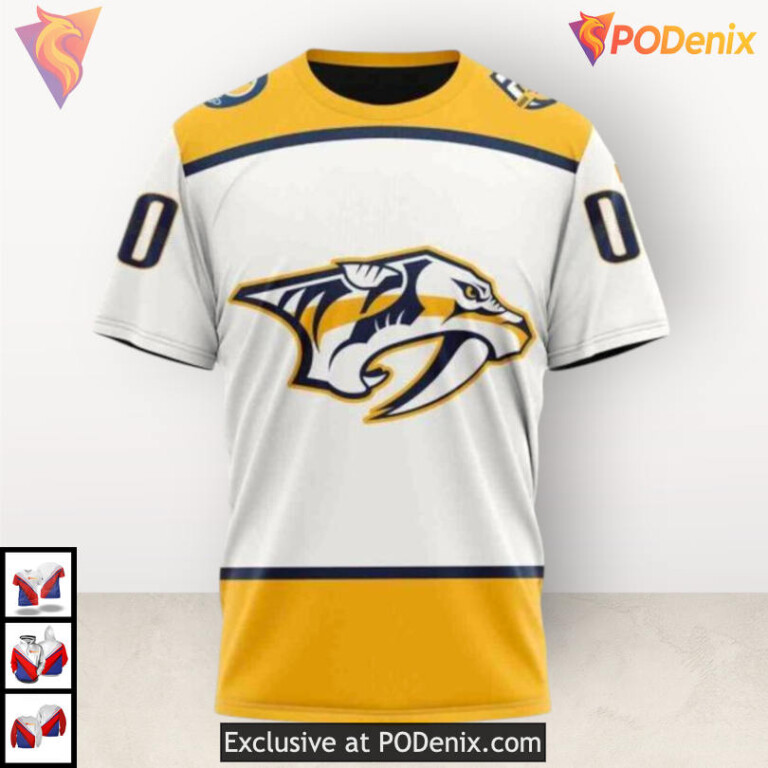 2025 Away Kits Tribute Nashville Predators Hoodie Custom 3D Apparel - 2
