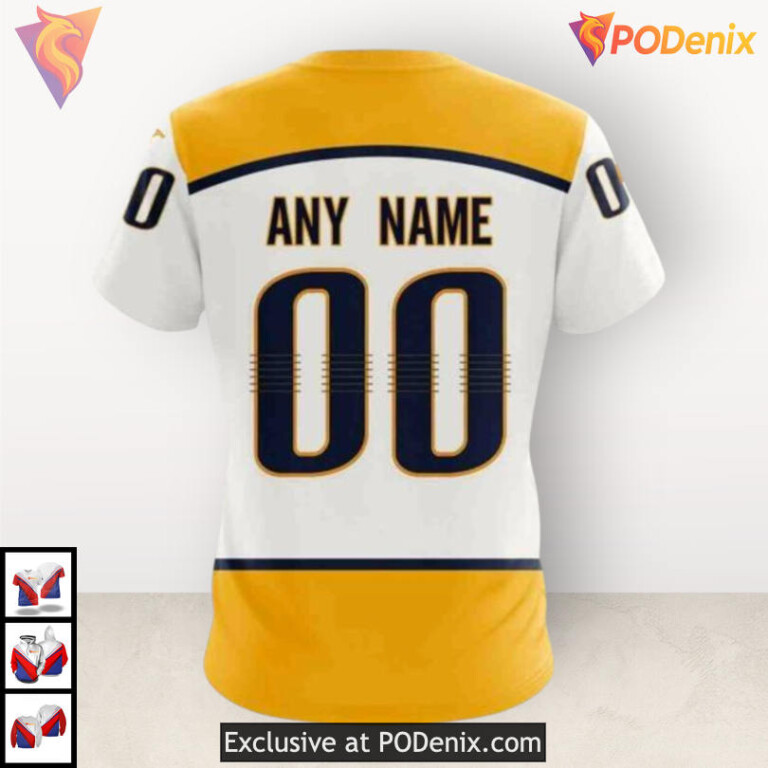 2025 Away Kits Tribute Nashville Predators Hoodie Custom 3D Apparel - 3