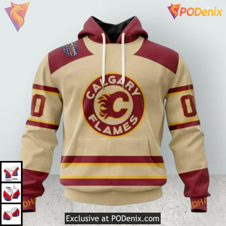 2025 Heritage Classic Concept Calgary Flames Sweatshirt Hoodie for Supporters