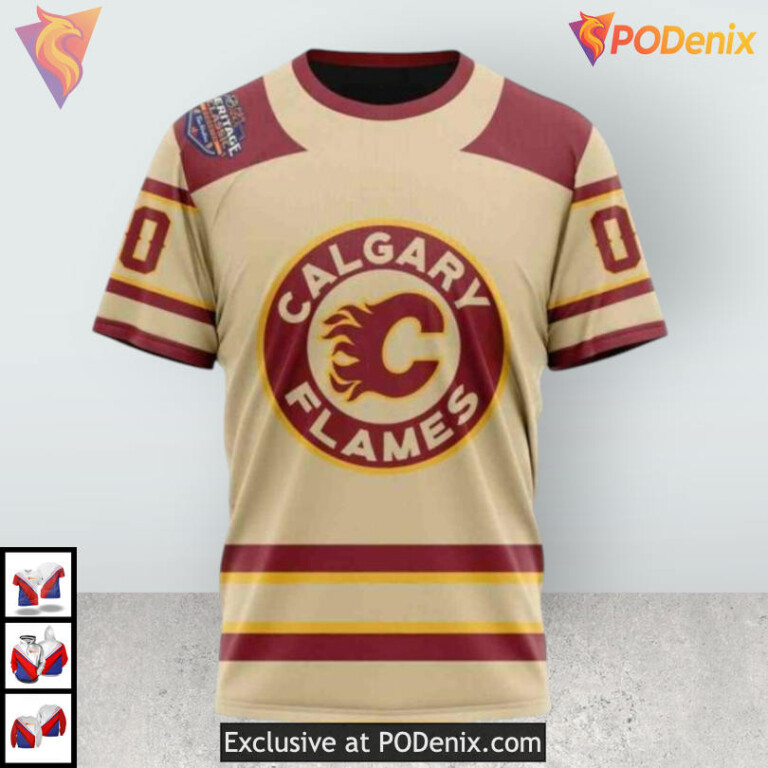 2025 Heritage Classic Concept Calgary Flames Sweatshirt Hoodie for Supporters - 2