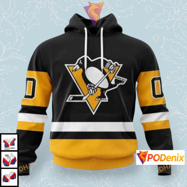 2025 Home Jersey Concept Custom Pittsburgh Penguins Sweatshirt Hoodie NHL 3D