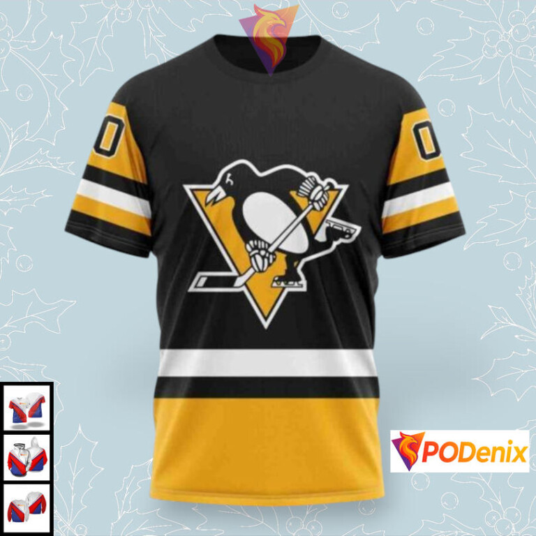 2025 Home Jersey Concept Custom Pittsburgh Penguins Sweatshirt Hoodie NHL 3D - 2