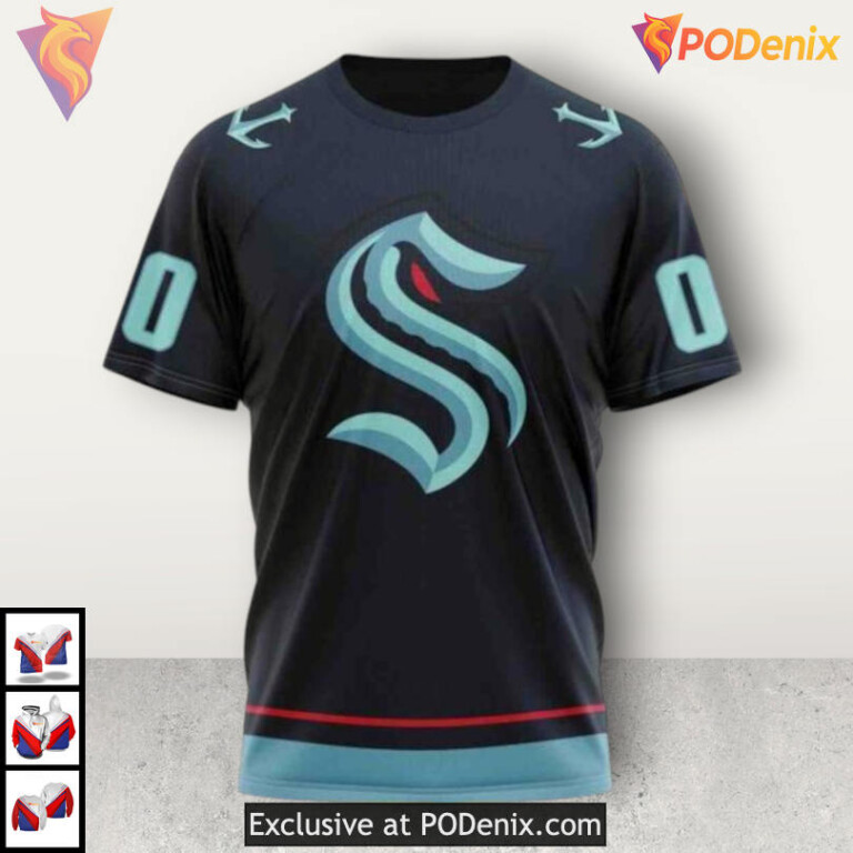 2025 Home Kits Concept NHL Seattle Kraken Hoodie 3D Custom Edition - 2