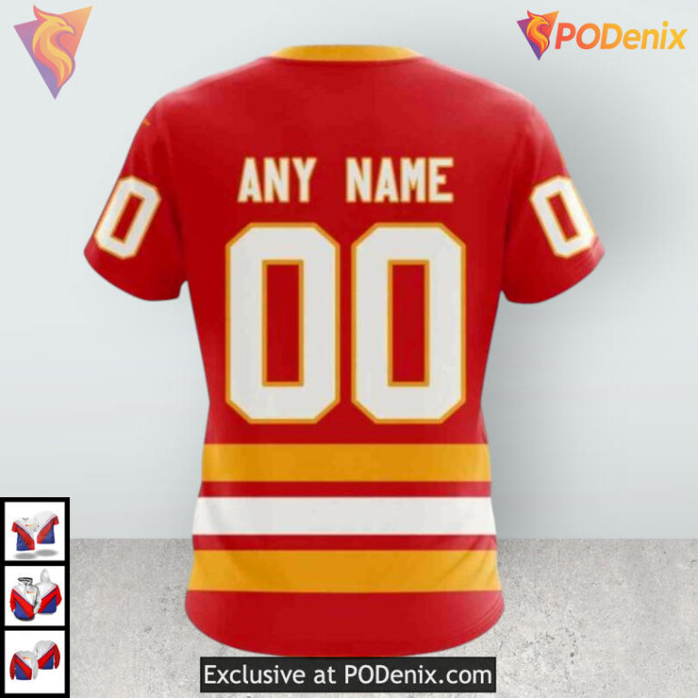 2025 Home Kits Edition Calgary Flames Zip Up Hoodie 3D Hockey Apparel - 3