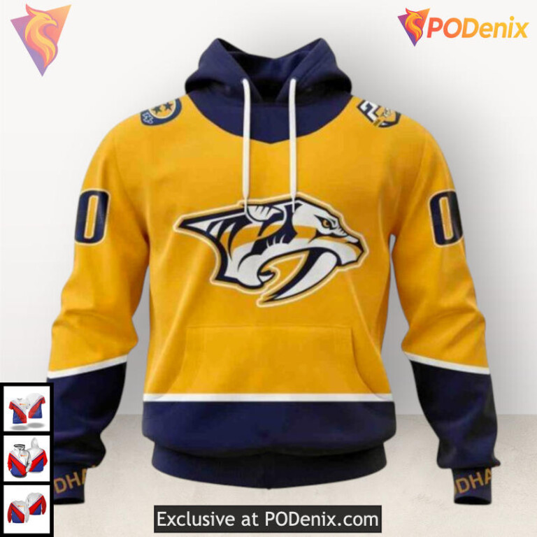2025 Home Kits Special Edition Nashville Predators 3D Hoodie Custom Design