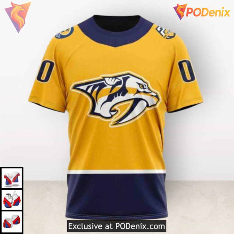2025 Home Kits Special Edition Nashville Predators 3D Hoodie Custom Design - 2