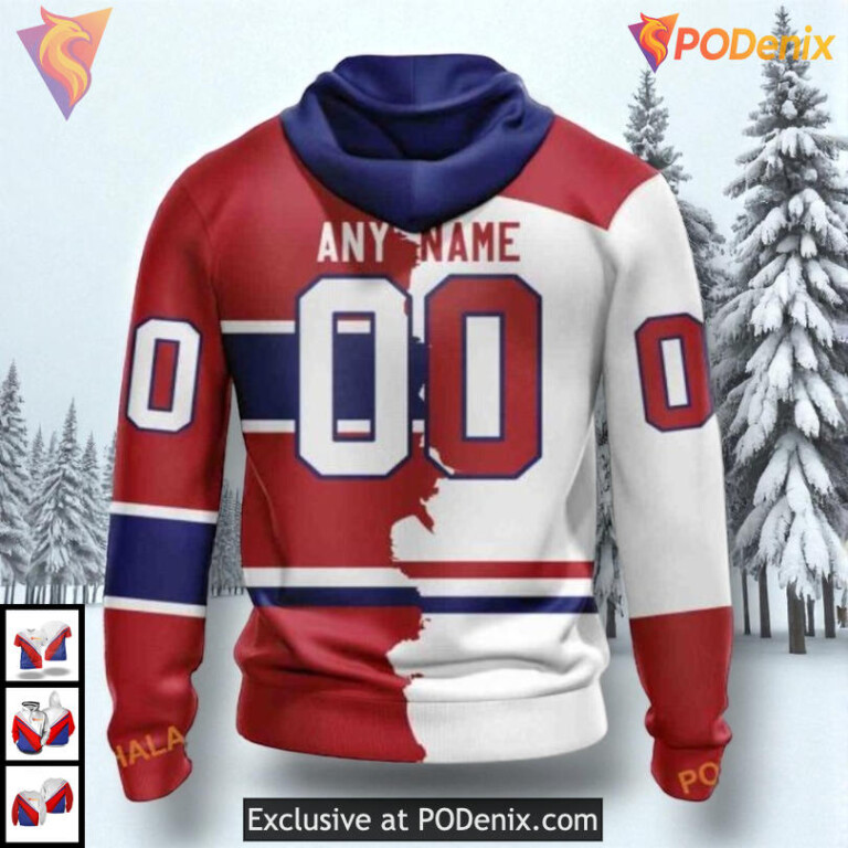 2025 Home Mix Away Jersey Concept NHL Montreal Canadiens All Over Print Hoodie - 1