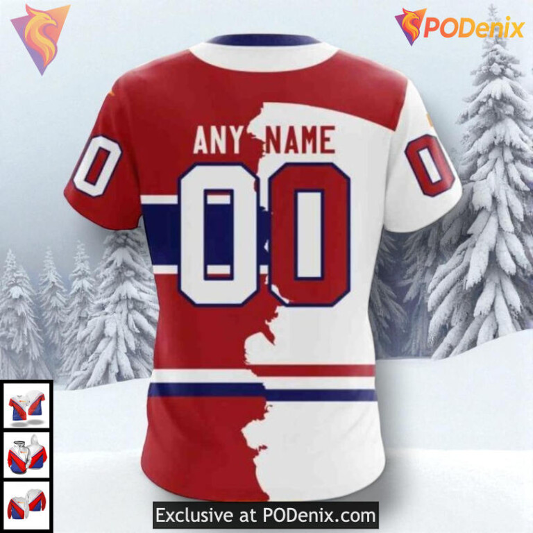 2025 Home Mix Away Jersey Concept NHL Montreal Canadiens All Over Print Hoodie - 3