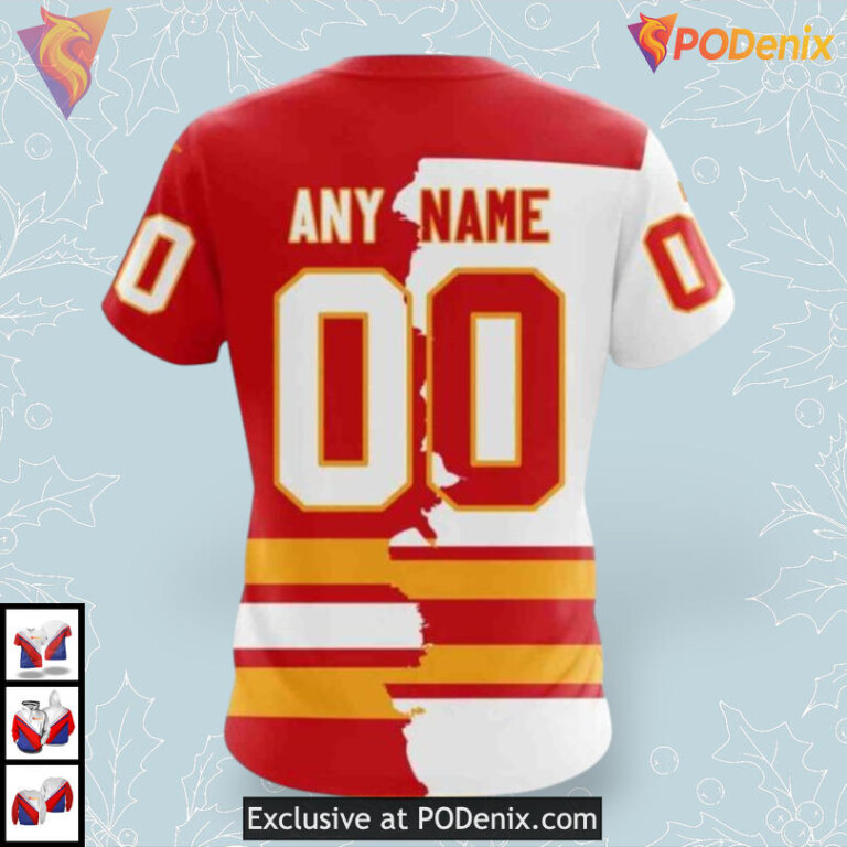 2025 Home Mix Away Personalized Calgary Flames Unisex Hoodie 3D Edition - 3