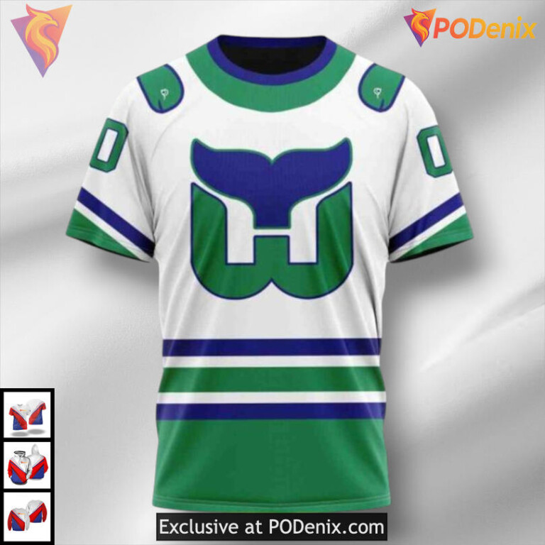 2025 White Whalers Kits Tribute Carolina Hurricanes Sweatshirt Hoodie 3D - 2