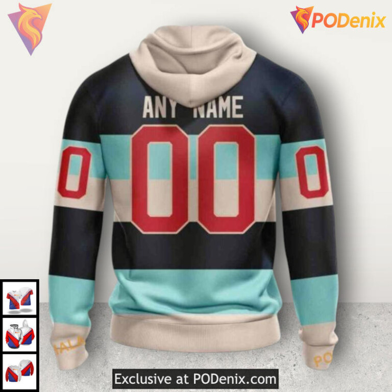 2025 Winter Classic Kit Edition NHL Seattle Kraken Zip Up Hoodie 3D - 1