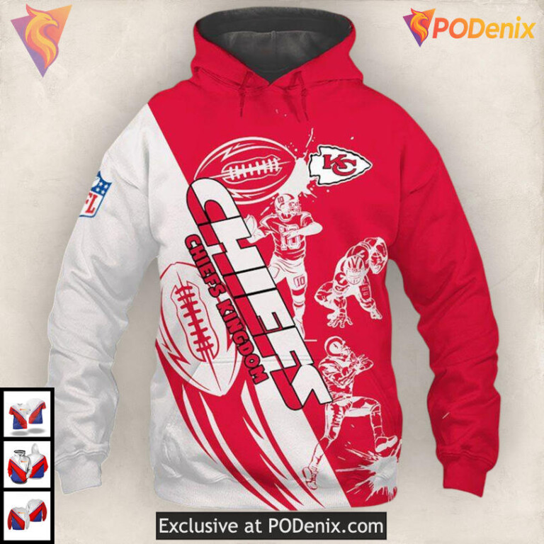 All Over Print Zip Up Kansas City Chiefs Hoodie For Men 3D Limited Edition
