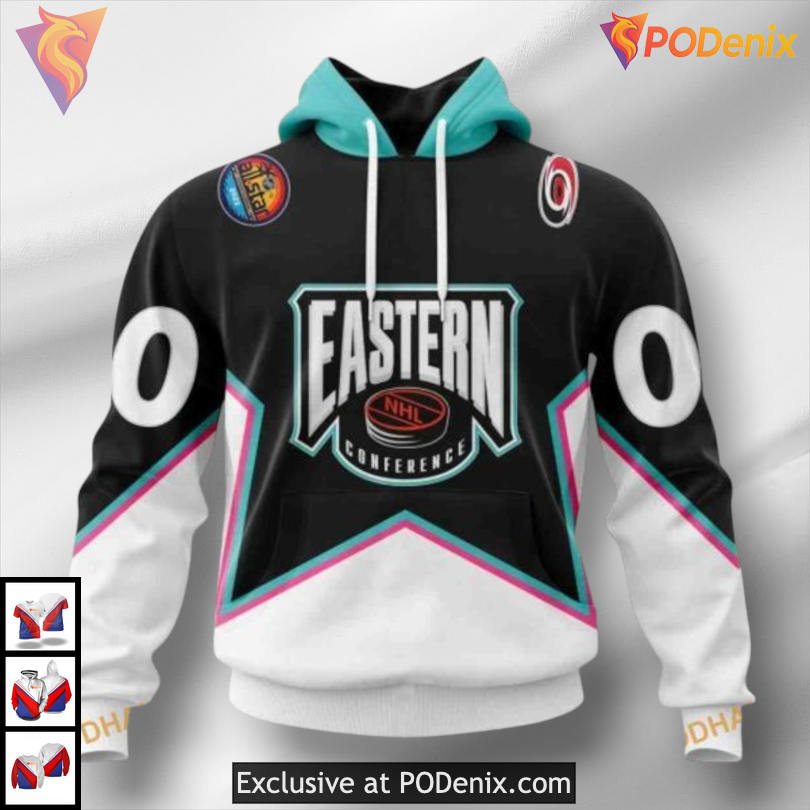 All Star Eastern Conference 2025 Carolina Hurricanes Zip Up Hoodie 3D Custom