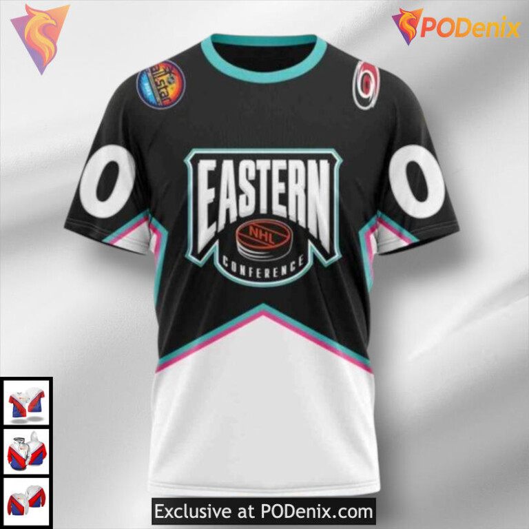 All Star Eastern Conference 2025 Carolina Hurricanes Zip Up Hoodie 3D Custom - 2
