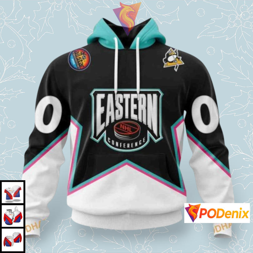 All Star Eastern Conference 2025 Custom Pittsburgh Penguins Christmas Hoodie NHL 3D All Star Eastern Conference 2025 Custom Pittsburgh Penguins Christmas Hoodie NHL 3D