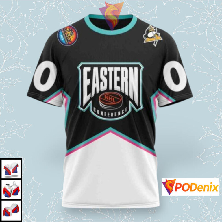 All Star Eastern Conference 2025 Custom Pittsburgh Penguins Christmas Hoodie NHL 3D - 2