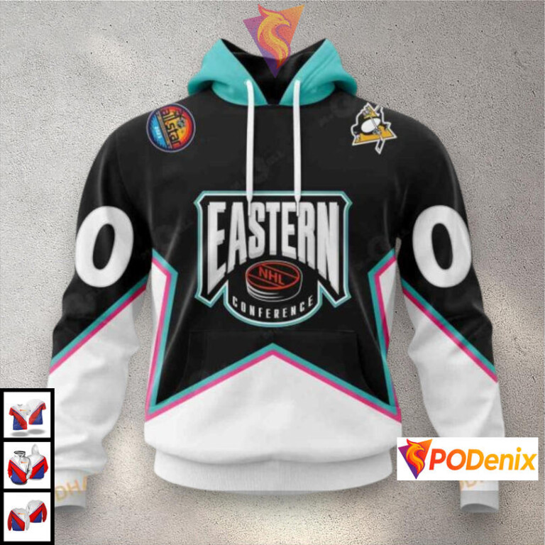 All Star Eastern Conference 2025 Tribute Pittsburgh Penguins Unisex Hoodie NHL 3D