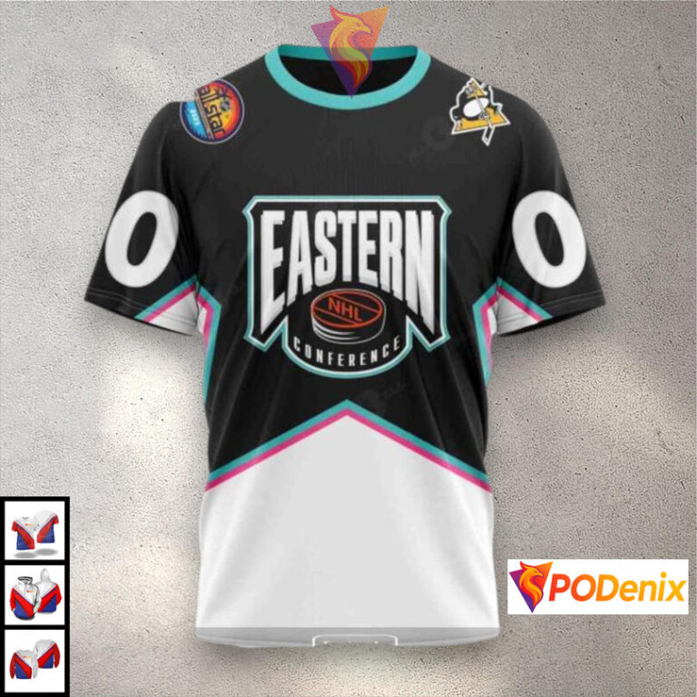 All Star Eastern Conference 2025 Tribute Pittsburgh Penguins Unisex Hoodie NHL 3D - 2
