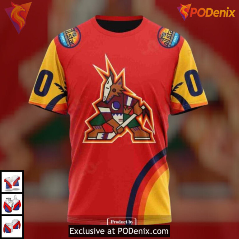 All Star Florida Sunset Edition Arizona Coyotes Hoodie Custom 3D Apparel - 3