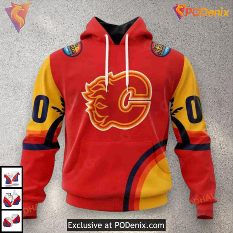 All Star Game Sunset Theme Calgary Flames Youth Hoodie 3D Sweatshirt